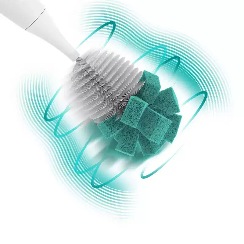 nanobebe Electric Cleaning Brush - Teal: Plastic & Silicone Bottle Brushes, Soft Grip, Non-Abrasive for Glassware