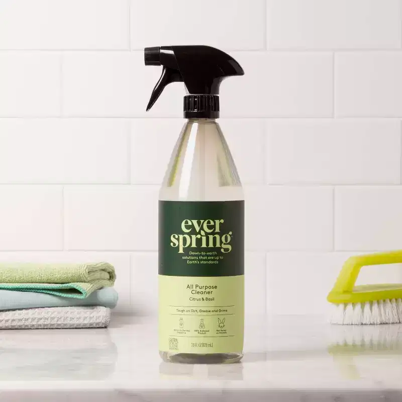 Citrus & Basil All Purpose Cleaner - 28 fl oz - Everspring™: Liquid Spray Bottle, Multi-Surface Usage