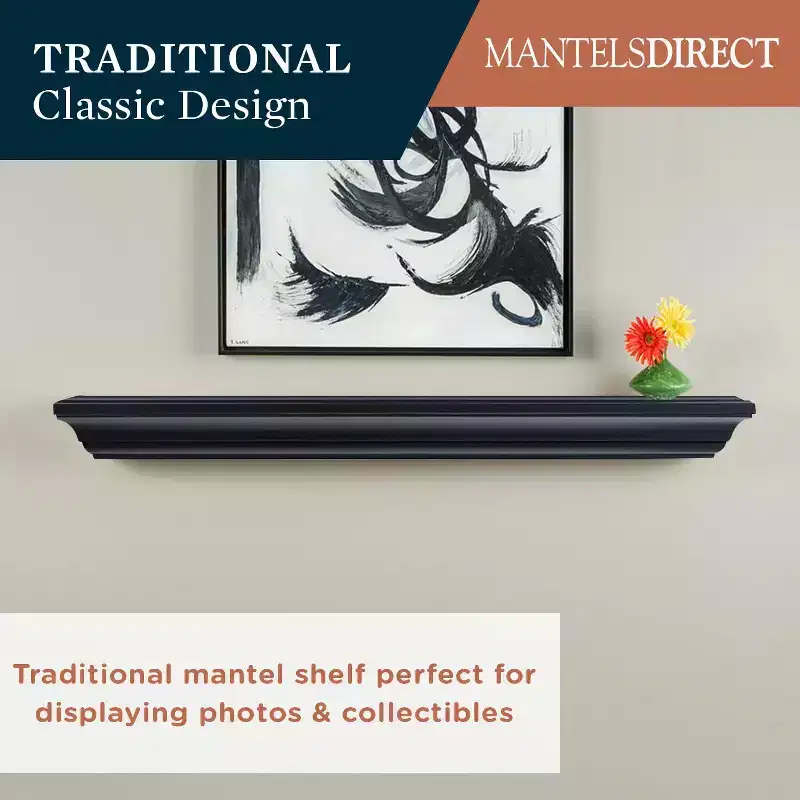 Mantels Direct Colton Floating Wood Fireplace Mantel Shelf