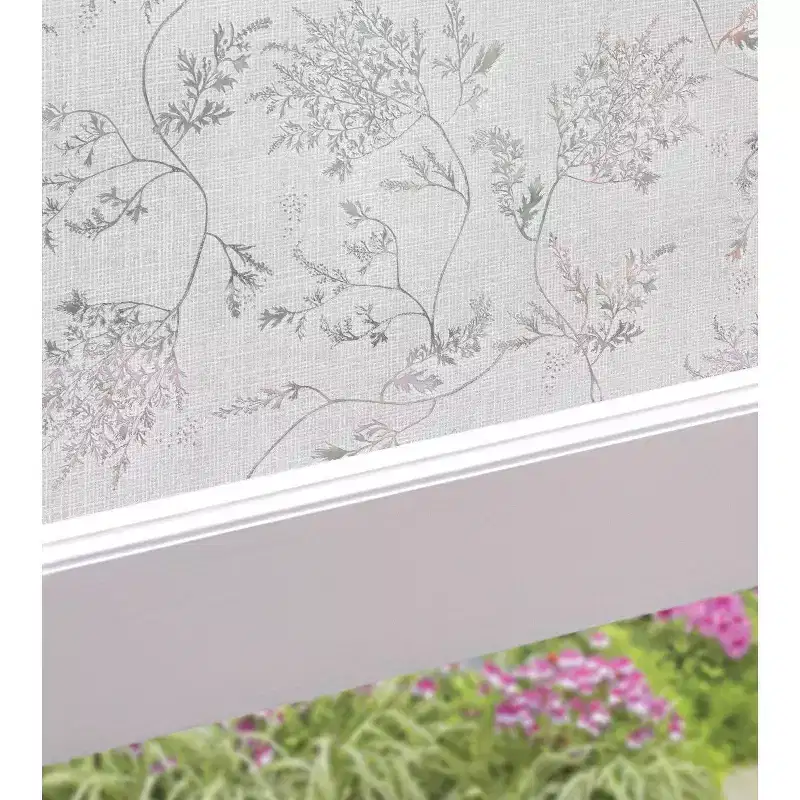 24" x 36" Silver Fern Window Film - Artscape: Decorative, Non-Adhesive, Easy Apply Vinyl