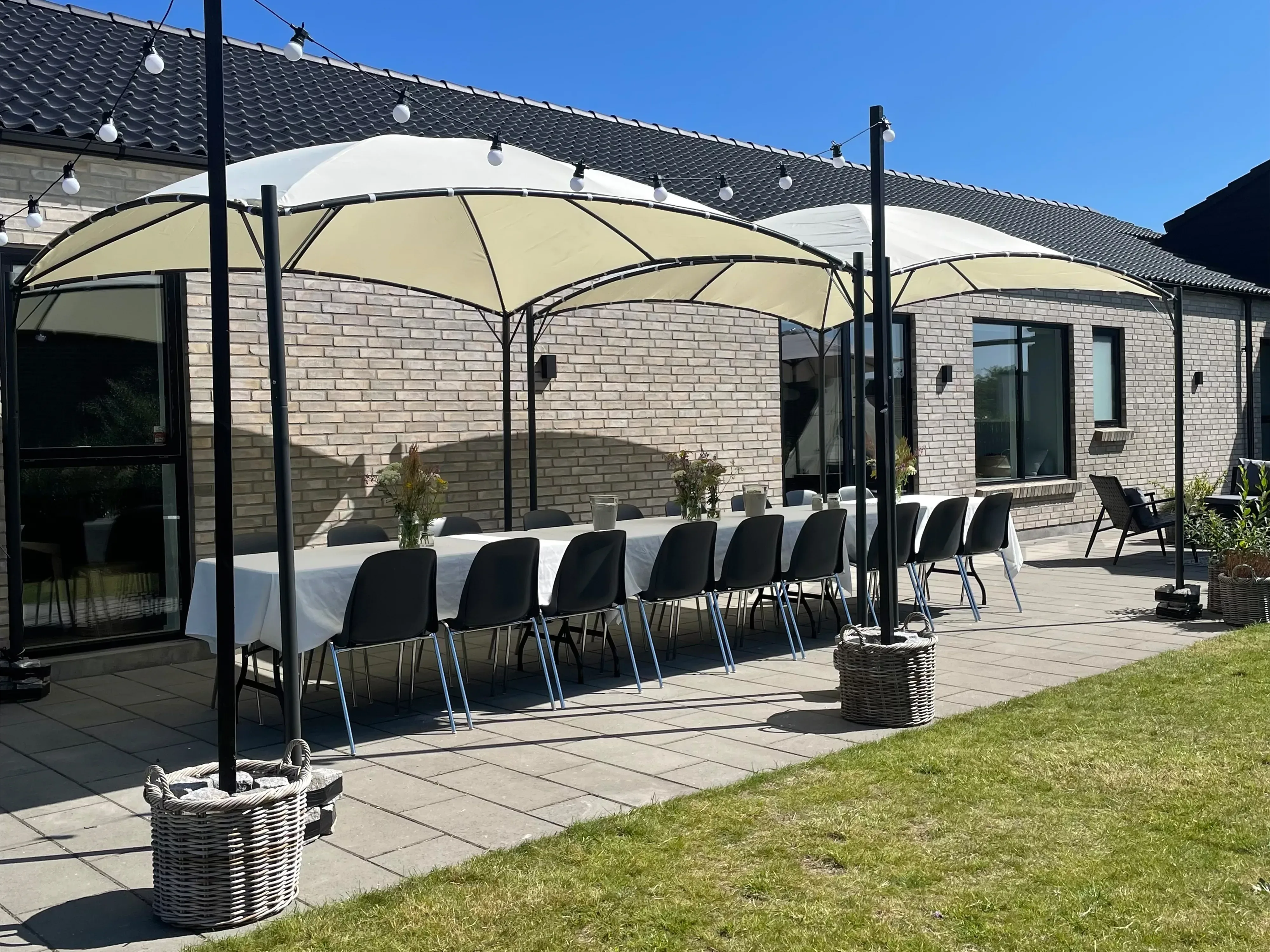 Gazebo Metallo 305 cm 305 cm Beige