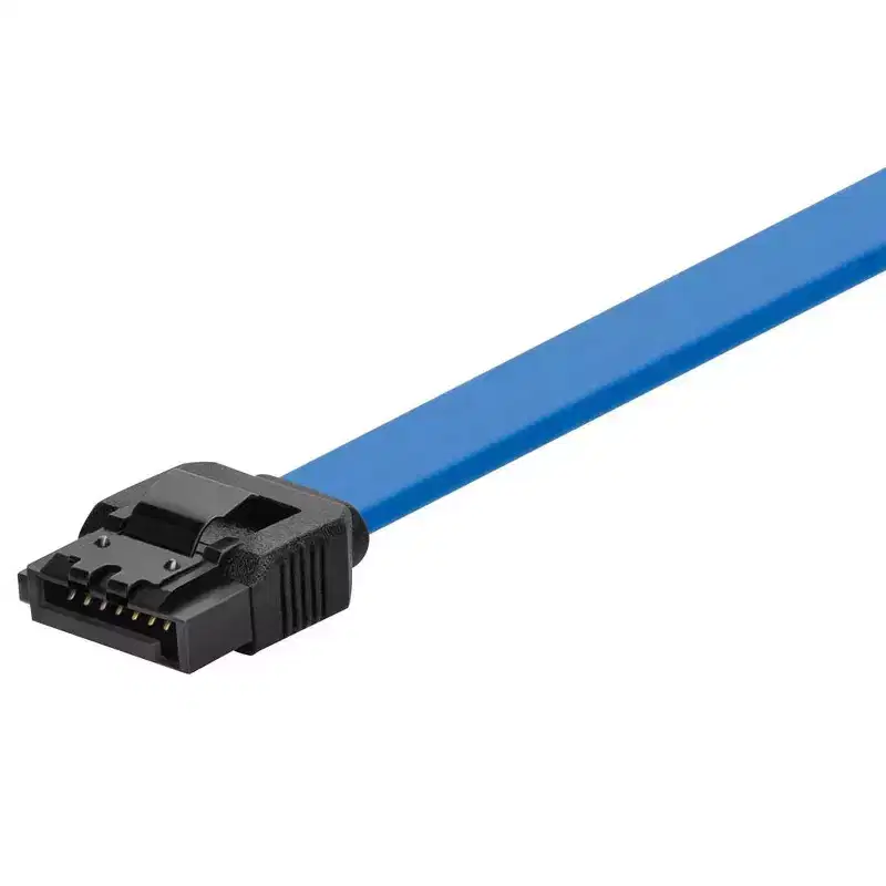 Monoprice DATA Cable - 1.5 Feet - Blue | SATA 6Gbps Cable with Locking Latch