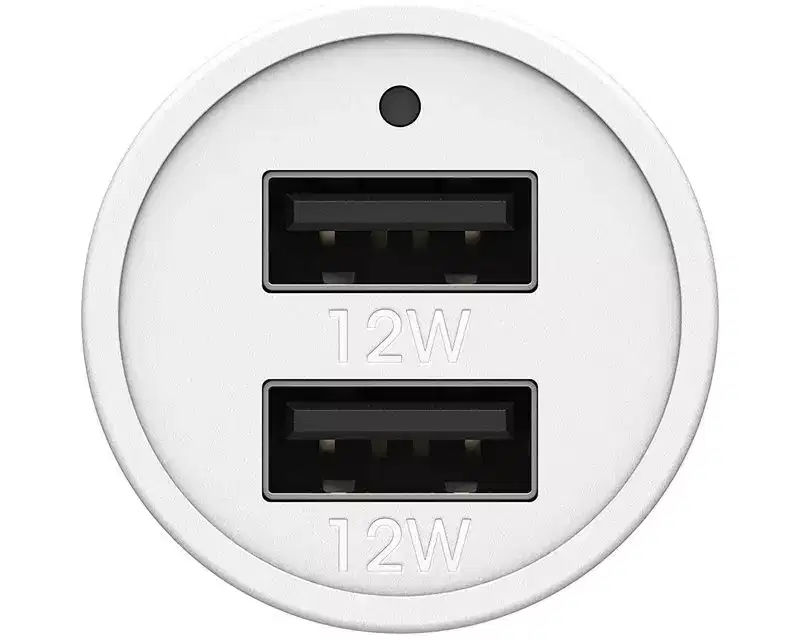 OtterBox USB-A Dual Port 24W Car Charger Premium Charger - Cloud Dream - Certified Refurbished