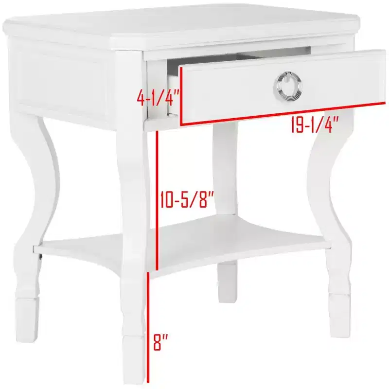 Alaia 1 Drawer Nightstand - FOX6275 - Safavieh Couture