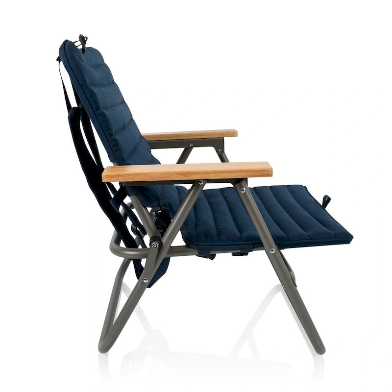 Oniva Descanso Padded Beach Chair, (Navy Blue)
