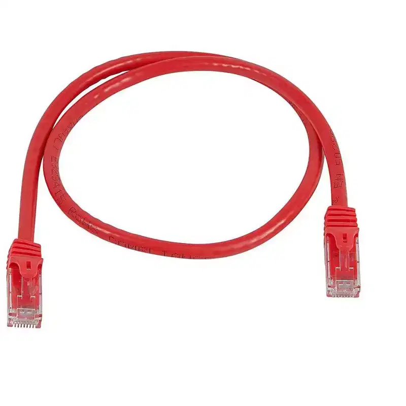 Monoprice Cat6 Ethernet Patch Cable - 1 Feet - Red | Network Internet Cord - Snagless RJ45, Stranded, 550Mhz, UTP, Pure Bare Copper Wire, 24AWG -