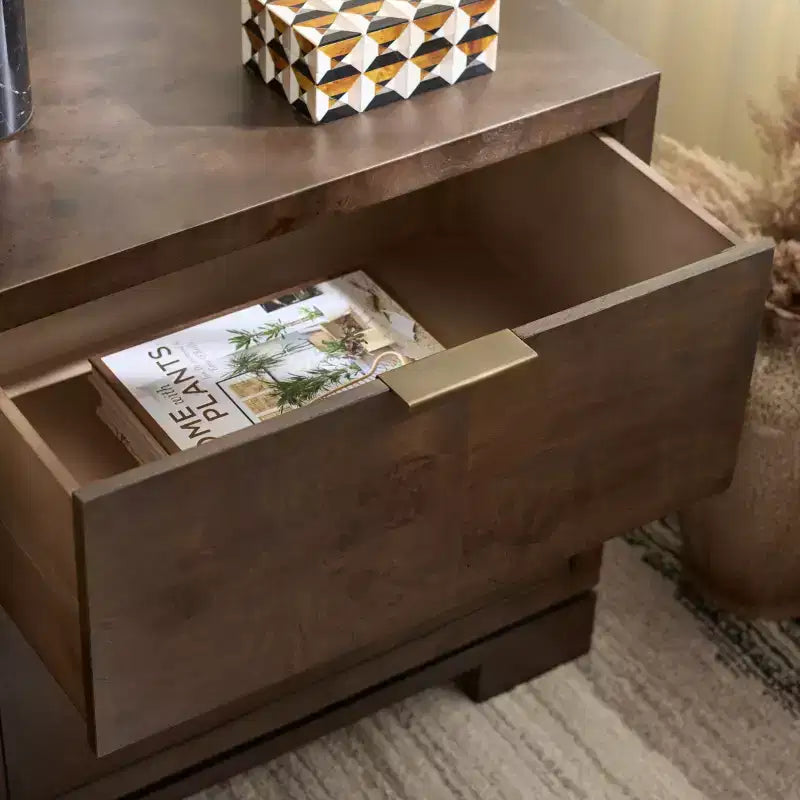Lavana 2 Drawer Nightstand - NST6612 - Dark Oak - Safavieh