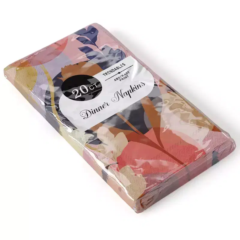 Trendables 100 Count Printed Rectangle Dinner Napkins