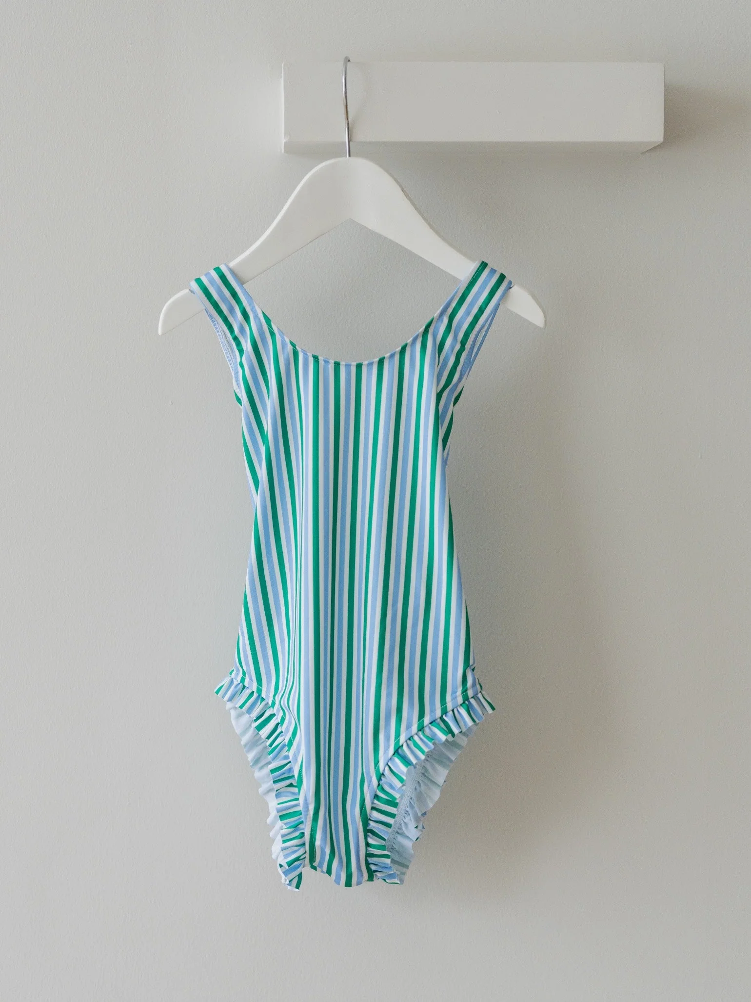 Green Stripe Girl Swimsuit
