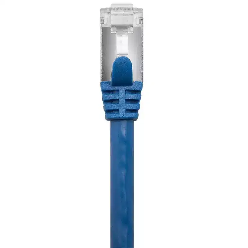 Monoprice Cat7 Ethernet Patch Cable - 10 Feet - Blue | Network Internet Cord - Flexboot RJ45 Stranded 600Mhz S/FTP CMX Pure Bare Copper Wire 26AWG -