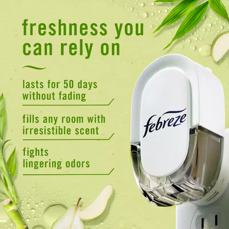 Febreze LIGHT Fade Defy Plug Air Freshener - Bamboo - 0.87 fl oz