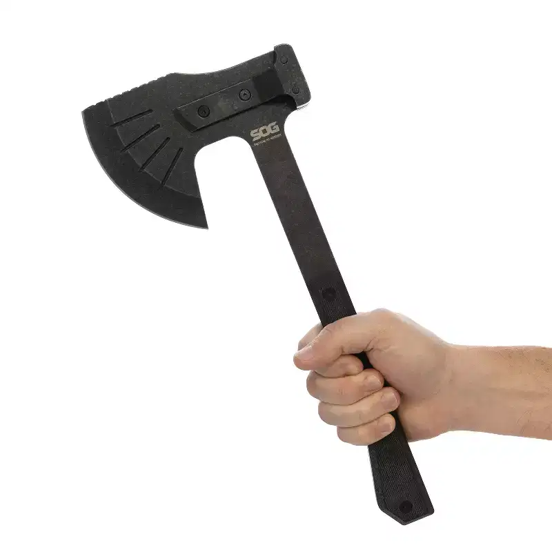 SOG Tactical Bushcraft Hatchet with 4.24-In. Steel Cutting Head and Nylon Blade Cover