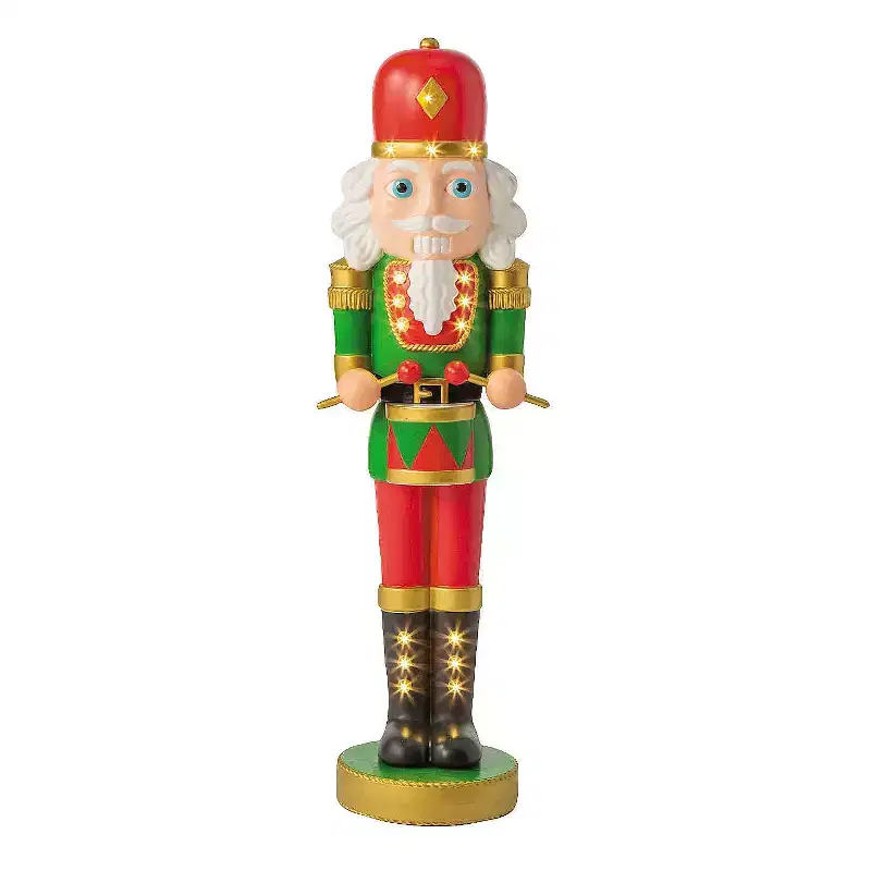Morris Costumes 4 Ft. Light-Up Nutcracker with Drumsticks Christmas Decoration