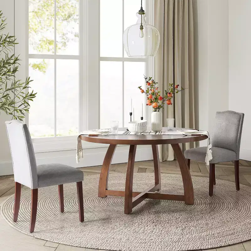 Nicola 54 Mid-century Modern Solid Wood Round Dining Table|HULALA HOME