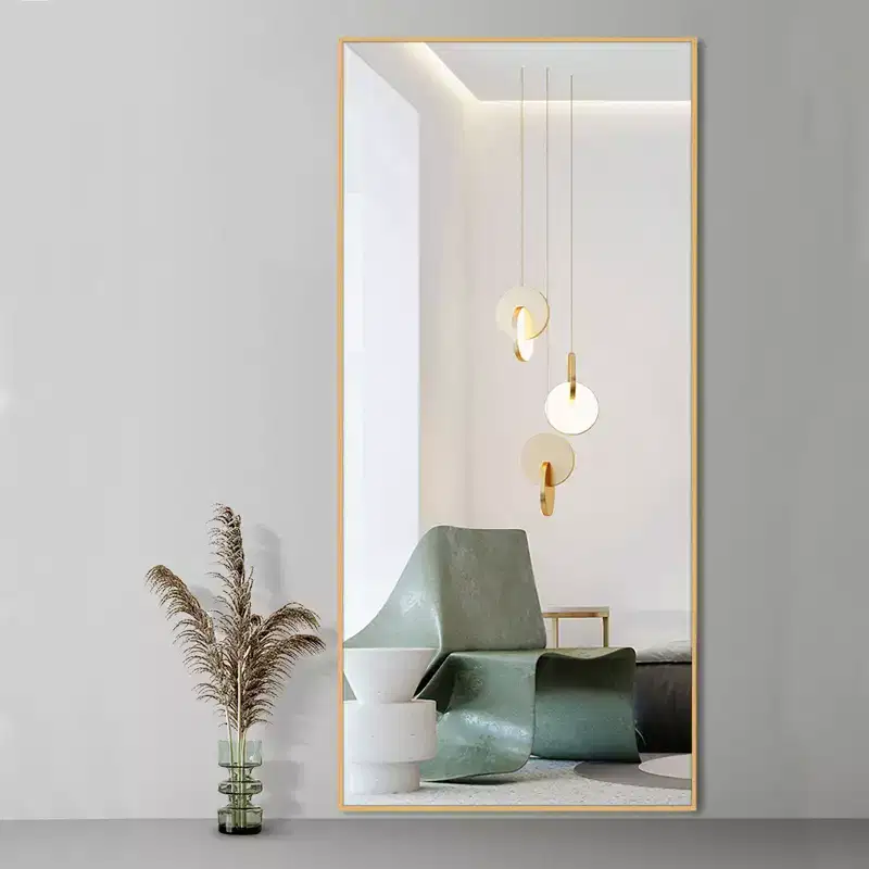 PexFix 71x34 Aluminum Fine Edge Right Angle Rectangle Full Length Mirror-Without Stand