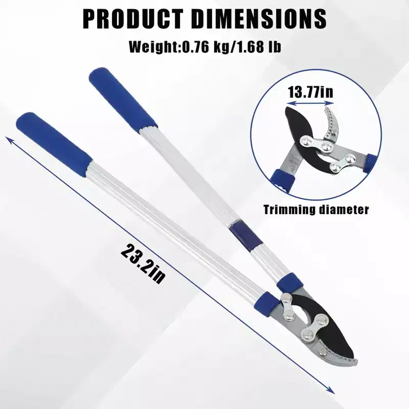 SK-5 Shark Tooth Loppers, 59cm Tree Trimmer & Branch Cutter, 35mm Cut Capacity Pruning Shears, Aluminum Handle Garden Tools