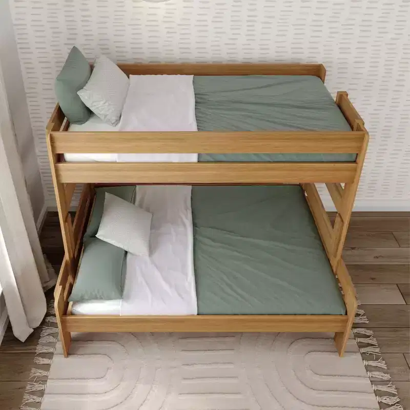 Plank+Beam Solid Wood Farmhouse Twin over Full Bunk Bed