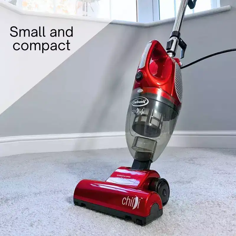 Ewbank Chilli 4 Cyclonic Lightweight Combo Stick/HandHeld Vacuum Cleaner HSVC4: Bagless, HEPA Filter, 1000W, Red