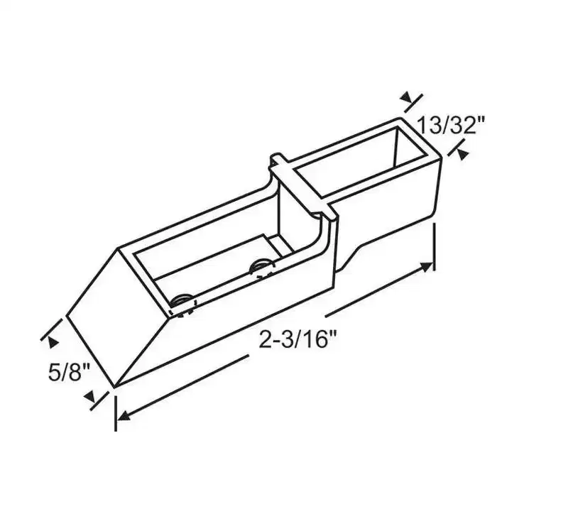 Brixwell Nylon Balance Top Sash Guide, 2-3/16 Overall Length, Window Balance Hardware Replacement Component, White Finish