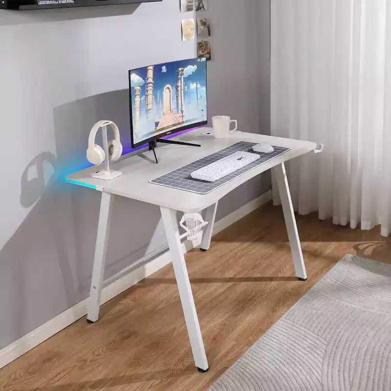 Gaming Desk with LED Lights and Headphone Holder - Room Essentials
