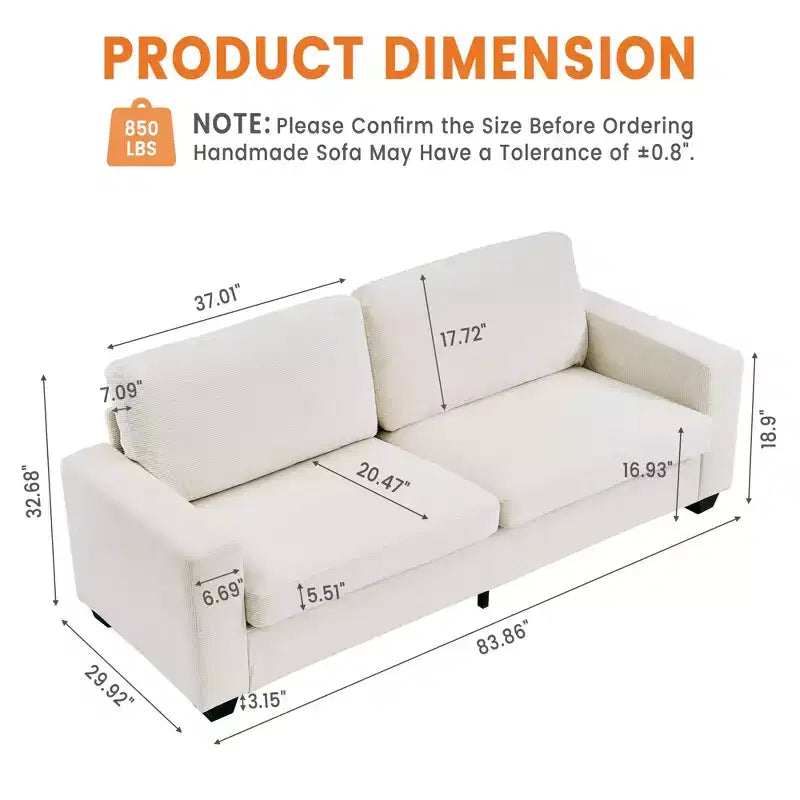 Corduroy Sofa 83