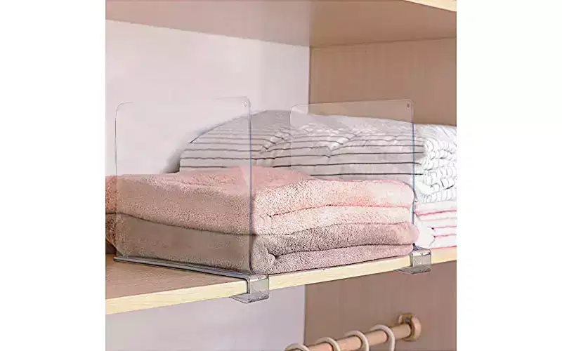 Sorbus Acrylic Shelf Dividers Great Organizer for Clothes, Linens, Purse Separators, Kitchen Cabinets and more