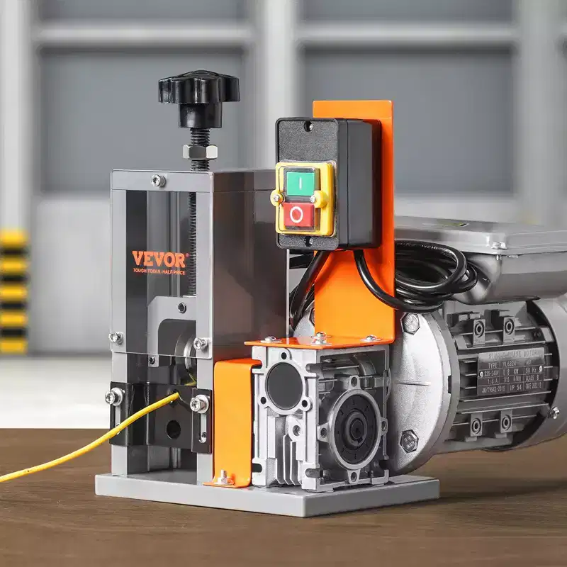 VEVOR Electric Cable Stripping Tool, 0.06''-1.18'' Motorized Wire Stripper, 180 W, 60 ft/min, with Clear Depth Gauge