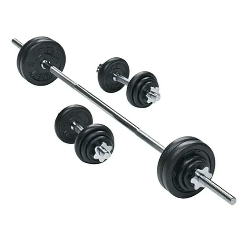 Adjustable Cast?Iron 65?kg Dumbbell & Barbell Set ¨C 2?in?1 Set, Knurled Handles, No?Roll Design ¨C Full?Body Strength Training for Home Gyms