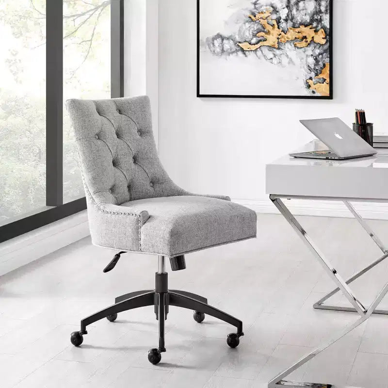 Regent Tufted Fabric Office Chair Black - Modway