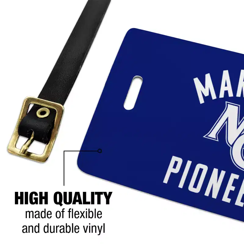 Marietta College Pioneers Logo Luggage ID Tags Suitcase CarryOn Cards Set of 2