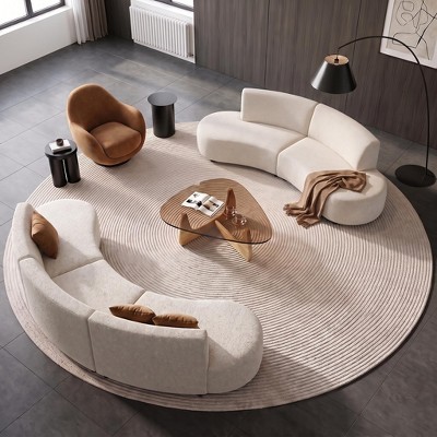 Christopher Knight Home Luno 5 Piece Modern Cloud Upholsted Chenille Sectional Sofas Set