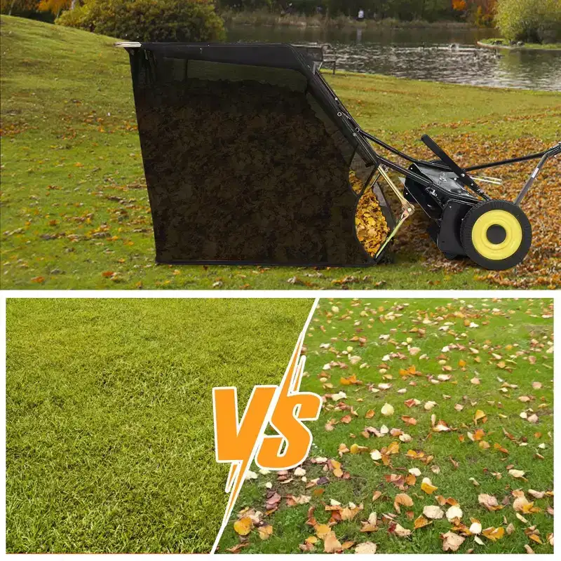 Tow Behind Lawn Sweeper, 50 Inch Pull Behind Leaf Collector with 26 Cu. Ft. Capacity for Yard and Farm