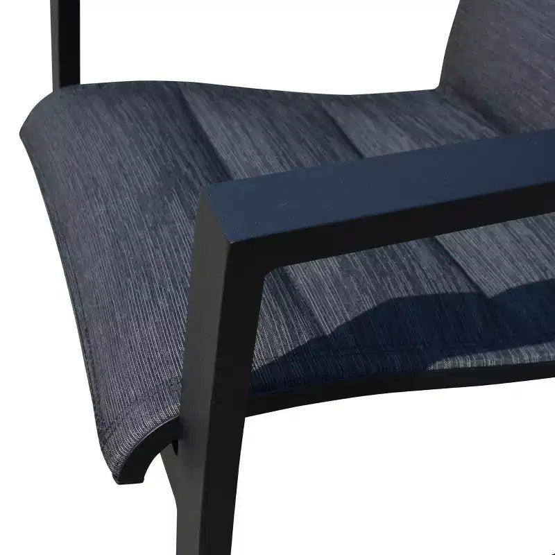 Horizon Balcony Padded Sling Swivel Stool Alum frame in powder coating.