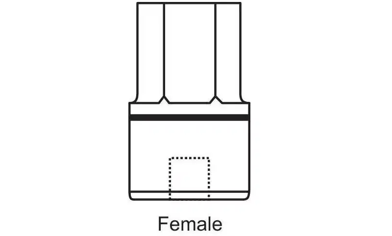 Brixwell Female Crank Handle Adapter Metal Construction Female Adapter Design Window Operator Handle Connector Hardware Component Gray Finish
