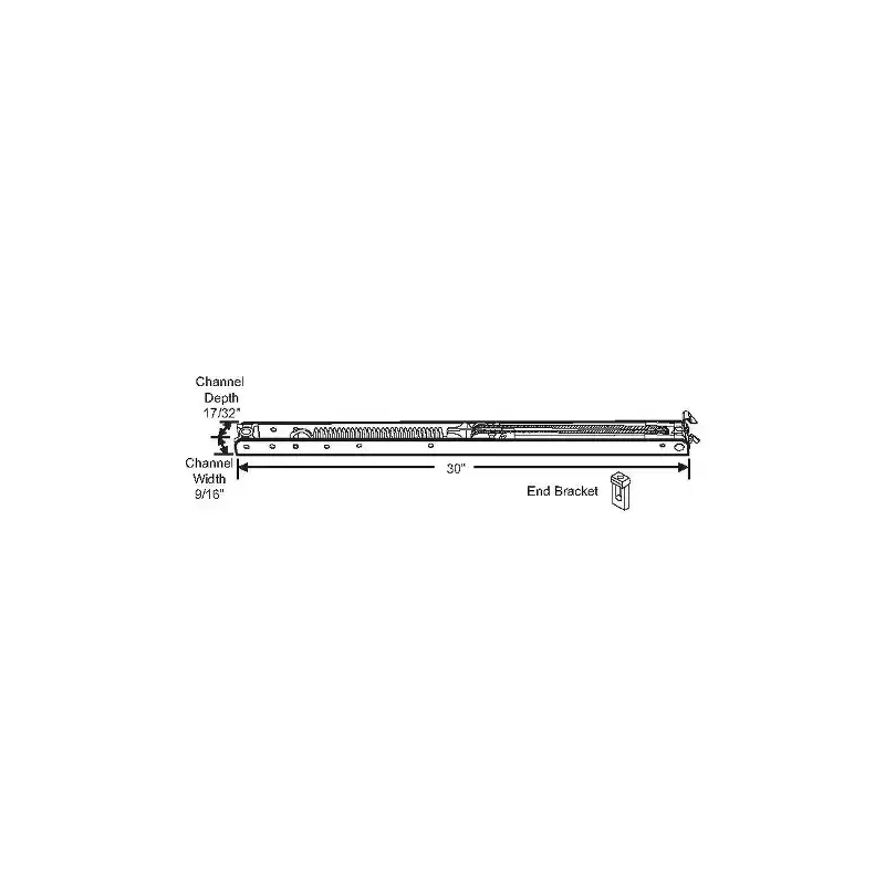 Brixwell Aluminum Channel Balance, 30 Length, 9/16 Width, 24 to 29 lbs Sash Weight, Window Balance Hardware