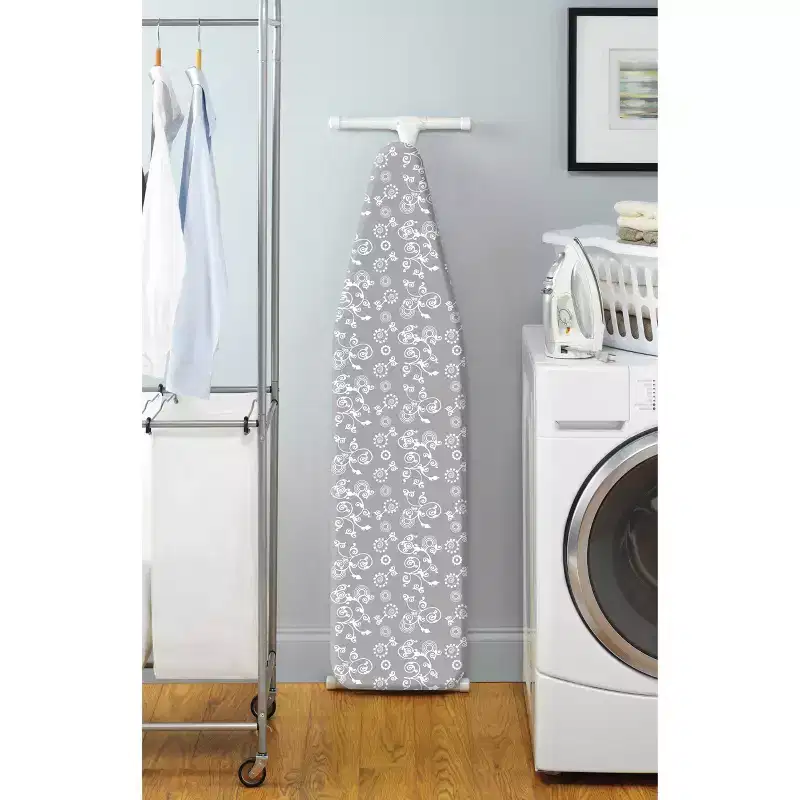 Whitmor Ironing Board Cover and Pad Gray Swirl: Full Size, Scorch-Resistant, Adjustable, Cotton, 54x15