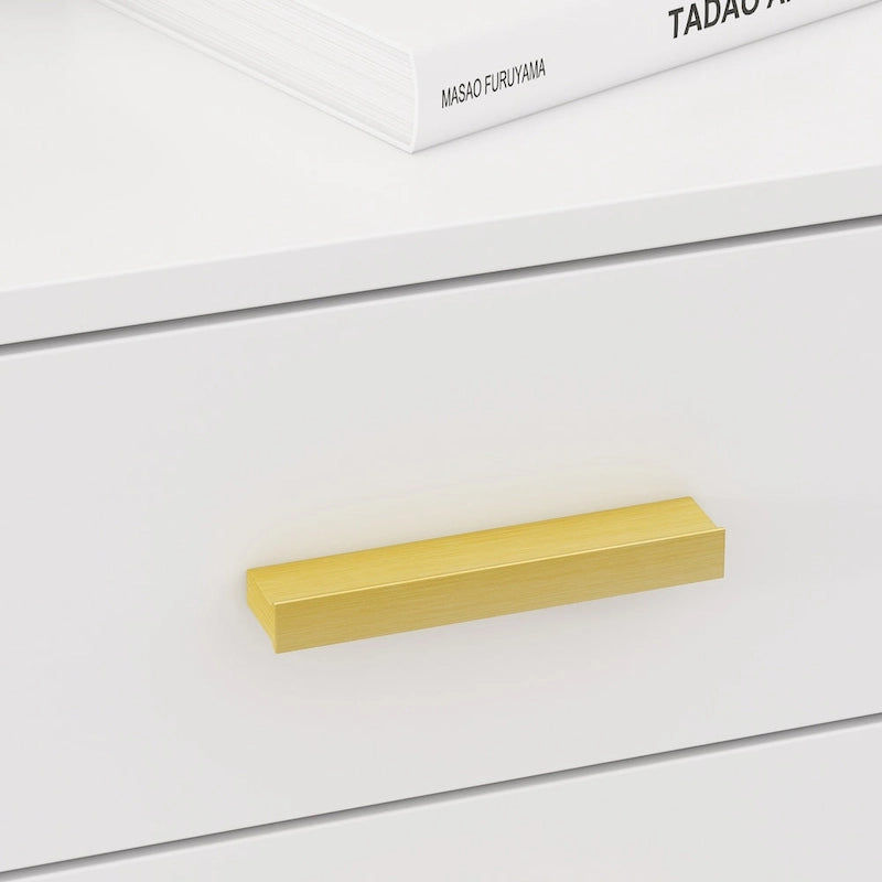 23.6 Tall 3 - Drawer Nightstand In White/Black