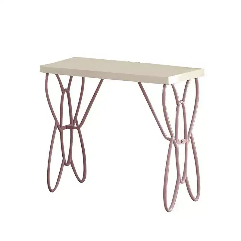 Priya Ii 22 Nightstands White/Light Purple - Acme Furniture: Metal Frame, Wood Surface, Meets ASTM Safety Standards