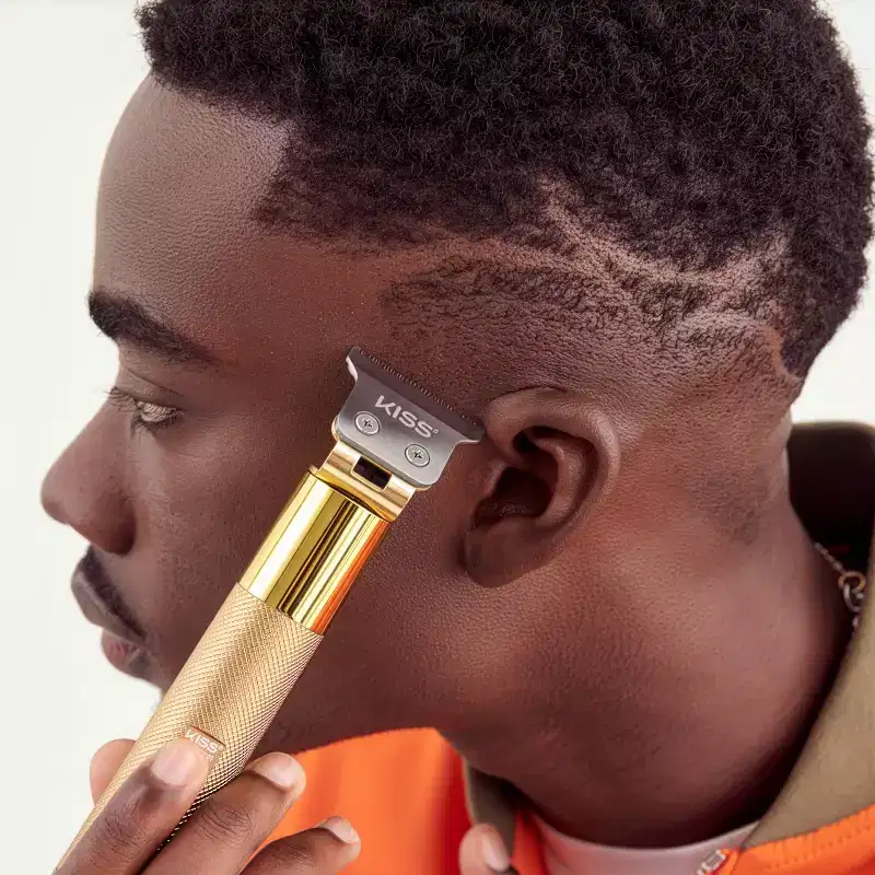 KISS Products Precision Blade Cordless Trimmer: Face, Head, Whole Body Application, Includes Cleaning Brush, Charger
