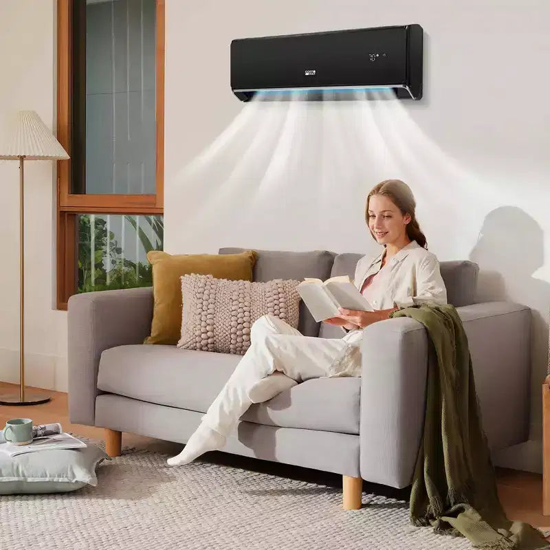 Costway 18000BTU Wifi Enabled Mini Split Air Conditioner & Heater with Heat Pump White/Black