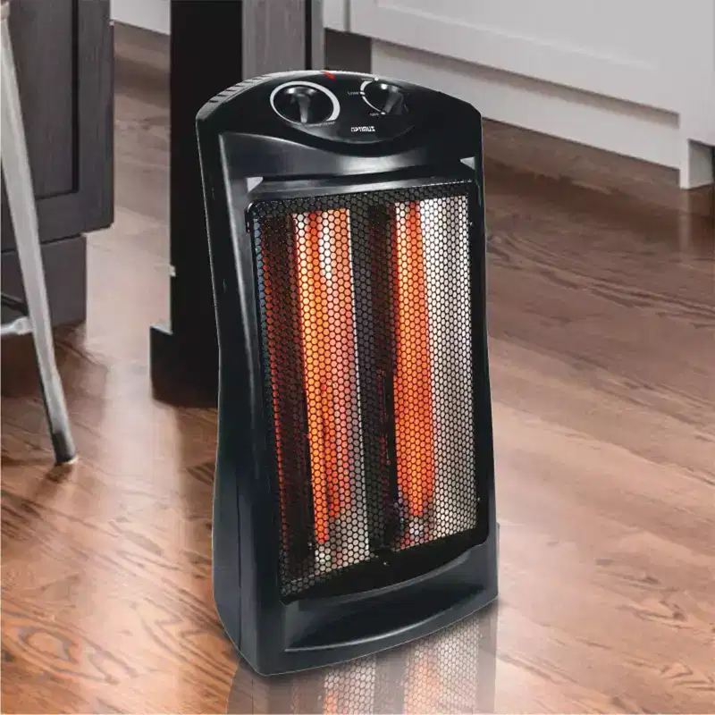 Optimus Fan Forced Tower Quartz Heater with Thermostat