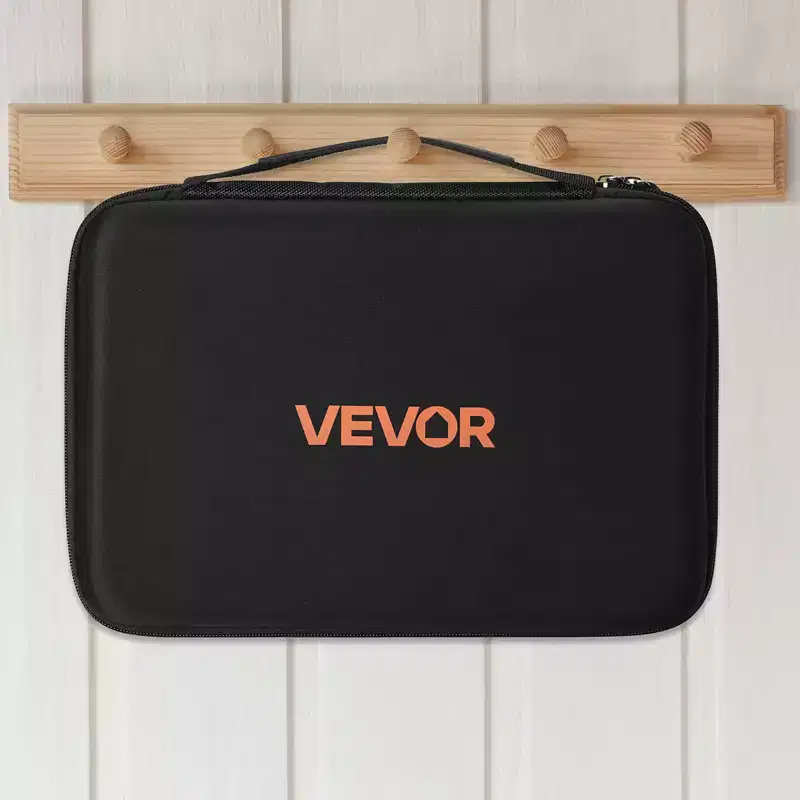 VEVOR Battery Organizer Storage Box, Battery Case Bag with Tester BT-168, Waterproof Batteries Organizer Storage Case with Zipper, Black (Box Only)