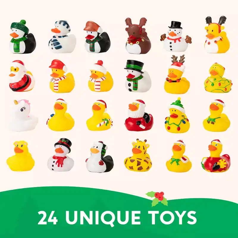 Joyfy 2025 Countdown to Christmas Advent Calendar - 24Pcs Rubber Ducks for Christmas Gift (Countdown Gift Set)