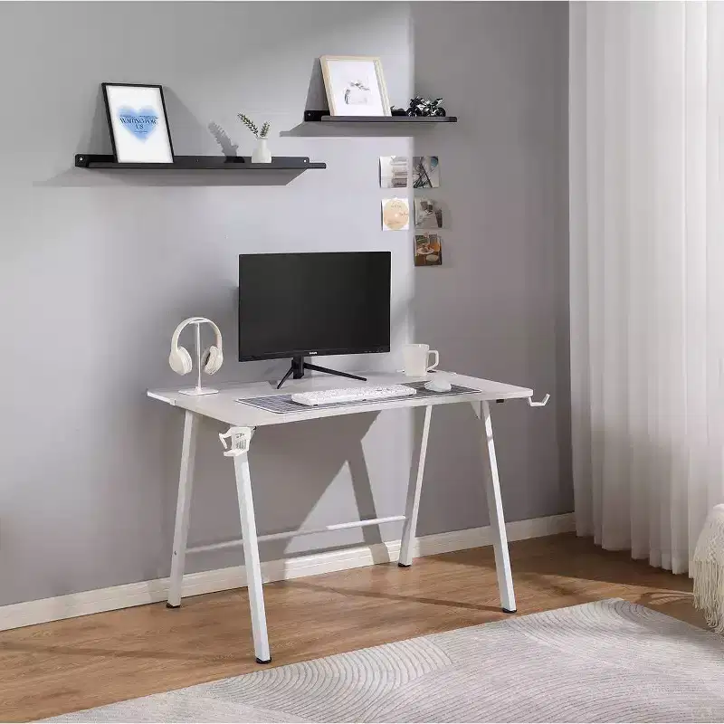 Gaming Desk with LED Lights and Headphone Holder - Room Essentials