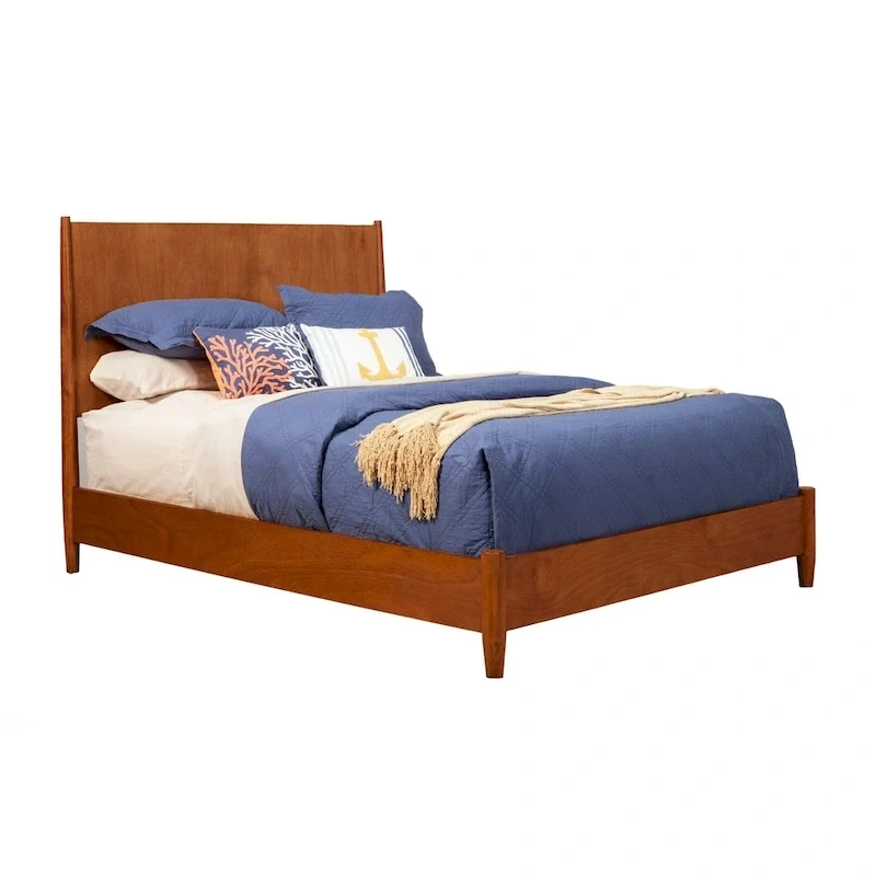 Mid Century Modern Panel Bed