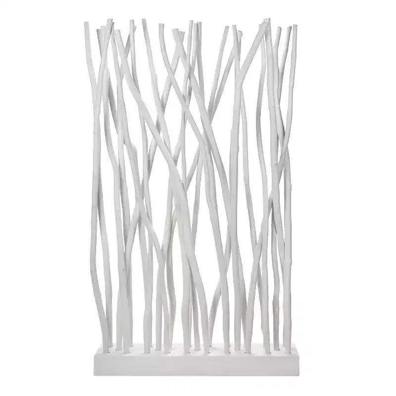JONATHAN Y Tranquil Paravent de chambre à panneau unique en teck, style bohème côtier, fabriqué à la main, 39 cm x 68 cm