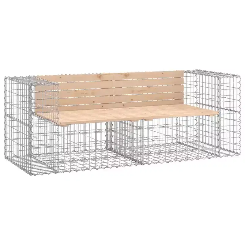 vidaXL Garden Bench Natural wood Solid Pine wood, Galvanized steel