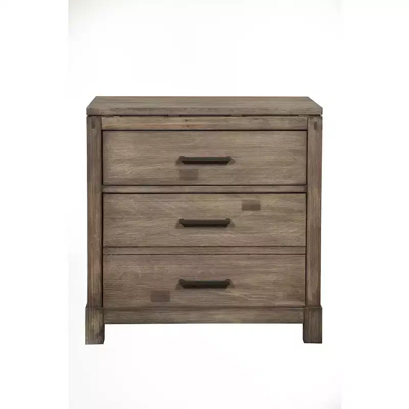 Sydney 2 Drawer Nightstand, Weathered Grey