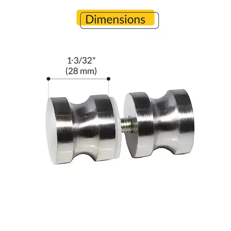 Brixwell 22-254bnk Shower Door Pull Knob Brushed Nickel Finish