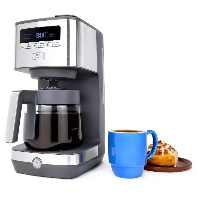 GE Appliances 12 Cup Drip Coffee Maker with Adjustable Keep Warm Plate